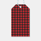 チョップ！Lumberjack Flannel素朴ベビーシャワー ギフトタグ (裏面)