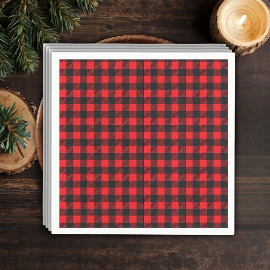 チョップ！Lumberjack Flannel素朴ベビーシャワー スタンダードカクテルナプキン