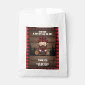 チョップ！Lumberjack Flannel素朴ベビーシャワー フェイバーバッグ (正面)