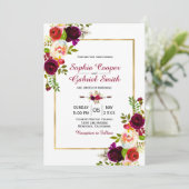 チョッモダンブルゴーニュフローラ金ゴールドフレー結婚ム 招待状 (スタンド正面)