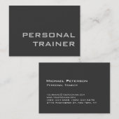 チョビーグレーフィットネストレーナーモダン名刺 名刺 (正面/裏面)