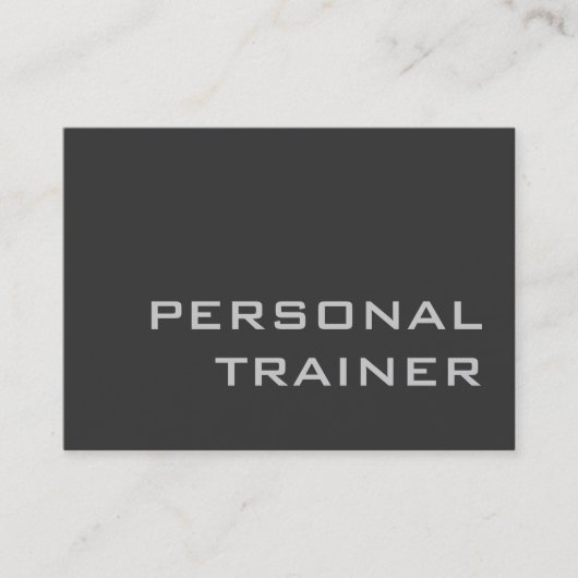 チョビーグレーフィットネストレーナーモダン名刺 名刺 (正面)