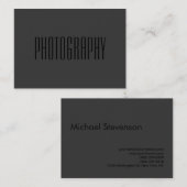 チョビーシンプルフォトグラファーBlack Out名刺 名刺 (正面/裏面)