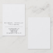 チョビースタイリッシュホワイトシンプルビジネスカード 名刺 (正面/裏面)