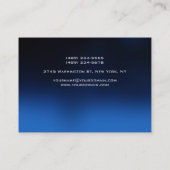 チョビーブルーユニークグレーモノグラムビジネスカード 名刺 (裏面)