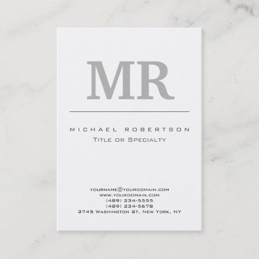 チョビーユニークグモダンレイ白名刺 名刺 (正面)