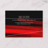 チョビーユニークブラックレッドモノグラムビジネスカード 名刺 (裏面)