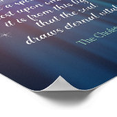 チョフェツチーム引用文ライトホワイトドーヴクラスルーム ポスター (角)