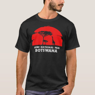 チョベナショナルパークボツワナアフリカサファリガーラフェ Tシャツ