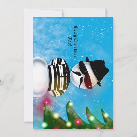 チョロ雪だるまフージュクリスマスツリーライトズスノー シーズンカード (正面)