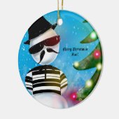 チョロ雪だるまフージュクリスマスツリーライトズスノー セラミックオーナメント (左)