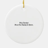 チョロ雪だるまフージュクリスマスツリーライトズスノー セラミックオーナメント (裏面)