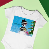 チョロ雪だるまフージュクリスマスツリーライトズスノー ベビーボディスーツ