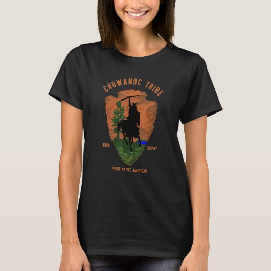 チョワノック族先住民アメリカインディアンヴィンテージアルロ Tシャツ (正面)