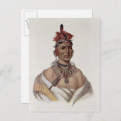 チョンカペまたはオトのチーフ「ビッグカンザス」 ポストカード (正面/裏面)