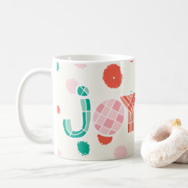 チョンキはっきりしたジョイカラフルドッモダント コーヒーマグカップ