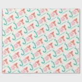 チョンキーはっきりしたジオメトリックジョイカラフルドットホリデイ ラッピングペーパー (フラット)