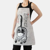 チョンキーストライプの日本のタビー猫 エプロン (インサイチュ)