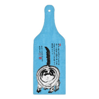 チョンキーストライプの日本のタビー猫 カッティングボード