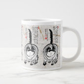 チョンキーストライプの日本のタビー猫 ジャンボコーヒーマグカップ (右)