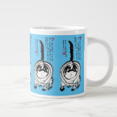 チョンキーストライプの日本のタビー猫 ジャンボコーヒーマグカップ (右)