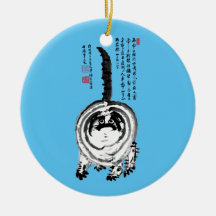 チョンキーストライプの日本のタビー猫