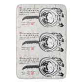 チョンキーストライプの日本のタビー猫 バスマット (正面縦)