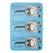 チョンキーストライプの日本のタビー猫 バスマット (正面縦)