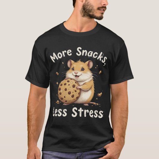 「チョンキーハムスターTシャツおもしろい – 軽食が少ないS Tシャツ (正面)