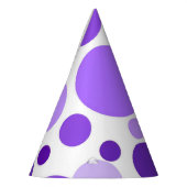 チョンキーパープルドットパーティー帽子 パーティーハット (左)
