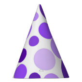 チョンキーパープルドットパーティー帽子 パーティーハット (右)
