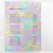 チョンキーフェイクグリッターネオンopalパンフレット 三つ折り招待状 (内部最初)