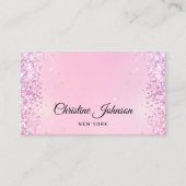 チョンキーフェイクグリッターラベンダー 名刺 (正面)