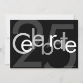 チョンキーブラック/ホワイトアニバーサリーパーティの招待状 招待状 (裏面)