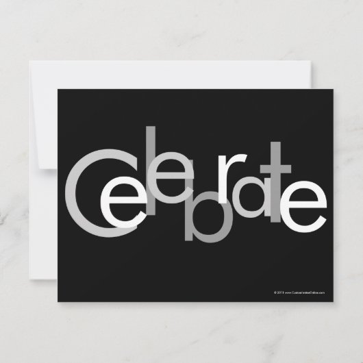 チョンキーブラック&ホワイト卒業パーティー招待状 招待状 (裏面)