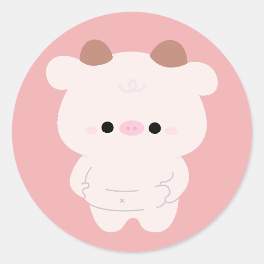 チョンキー牛 ラウンドシール (正面)