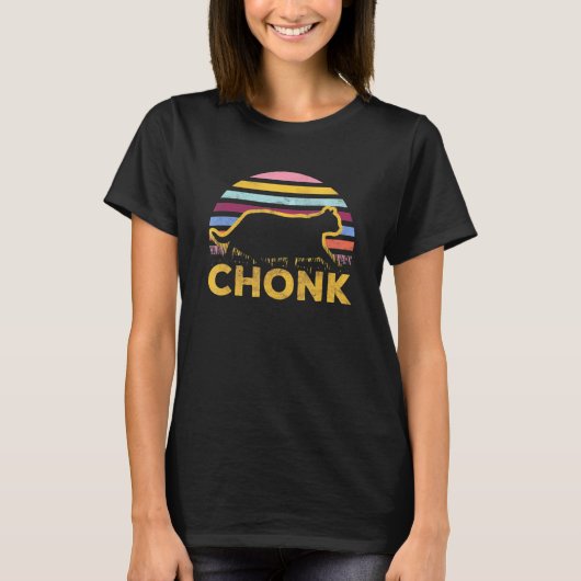 チョンク太った猫 Tシャツ (正面)