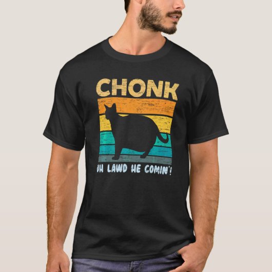 チョンク猫チョンク規模の猫ミームの飼い主 Tシャツ (正面)