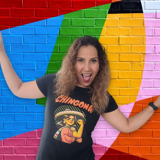 チョンナラテンアメリカ系女性ウィメンヒスパニック伝統シャツ Tシャツ