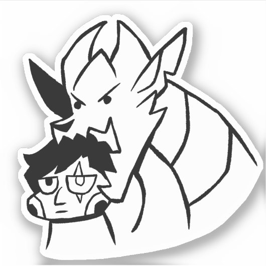 チョンプ – 2枚目のビニ連絡ール・ステッカー シール (正面)