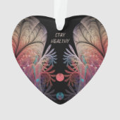 チョンラージ抽象芸術モダンファンタジーフラクタル文字 オーナメント (裏面)