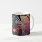 チョンラージ抽象芸術モダンファンタジーフラクタル文字 コーヒーマグカップ (正面右)