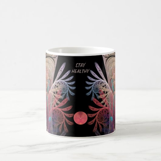 チョンラージ抽象芸術モダンファンタジーフラクタル文字 コーヒーマグカップ (中央)