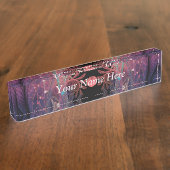 チョンラージ抽象芸術モダンファンタジーフラクタル文字 デスクネームプレート (側面)