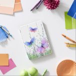 チョーカラフル飛んでいるiPad Air カバー春 iPad Miniカバー<br><div class="desc">春の喜びカラフル-自然の水の色の蝶と花の蝶 – 選択/追加文字お気に入りの/色 – あなたのギフトを作ユニークる – サイズ変更し、移動または削除し、カスタマイズツールで要素を追加！- MIGNEDによるスケッチとデザイン。1000以上のZazzle製品に私のデザインを転送することもできる。楽しむ - Be Happy :)</div>
