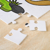 チョーカーランニング付き猫 ジグソーパズル (側面)