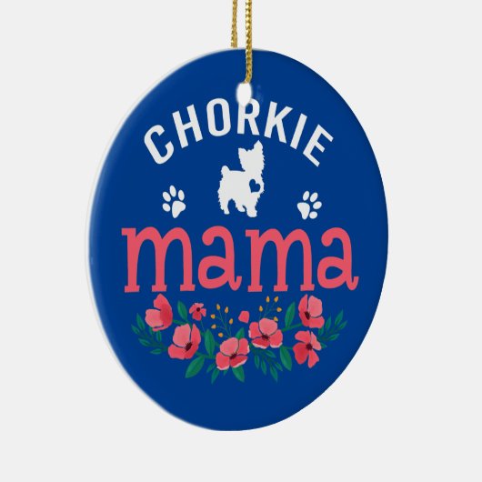 チョーキーママギフトウィメンズチョーキー愛犬家 セラミックオーナメント (右)