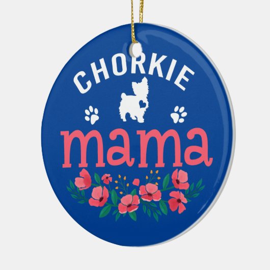 チョーキーママギフトウィメンズチョーキー愛犬家 セラミックオーナメント (左)