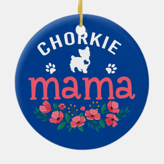 チョーキーママギフトウィメンズチョーキー愛犬家 セラミックオーナメント (裏面)