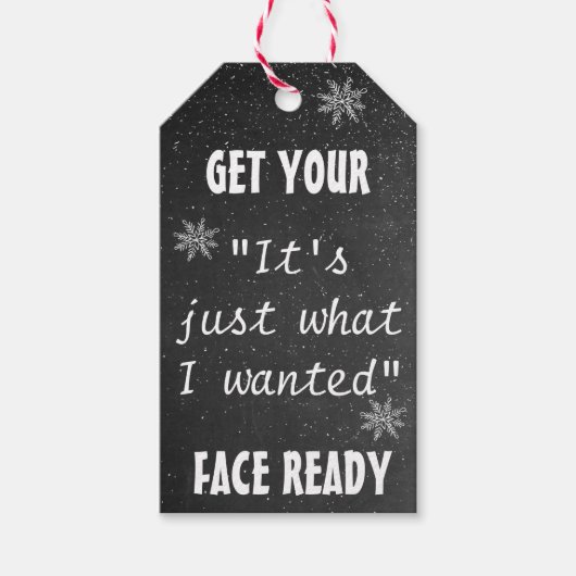 チョークおもしろいボードのクリスマスギフトタグ |パック10 ギフトタグ (正面)